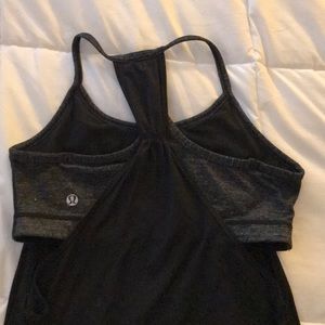 lulu workout top with built in bra